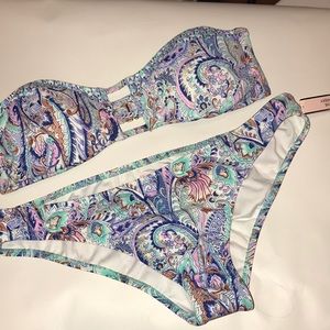 Victorias Secret Sexy Strappy Bandeau Wirefree Swim bikini top